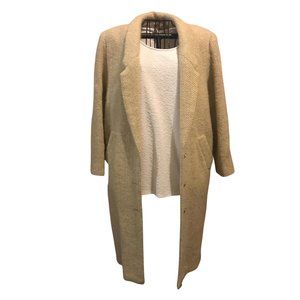 Long Women’s Tan Tweed look Coat